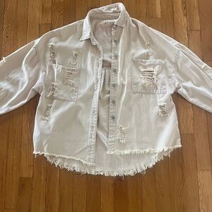 Isabelle’s Cabinet SEASONS BEST PINK BEIGE DENIM JACKET